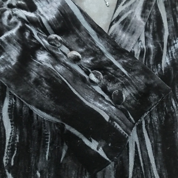 Alberto Makai Black Velvet Blazer M Women Zebra Animal print - Picture 11 of 11